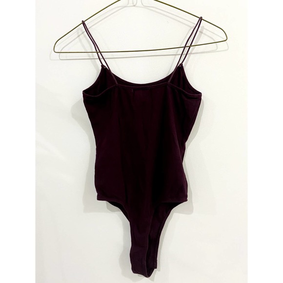 Wine spaghetti Strap Bodysuit - Picture 2 of 6